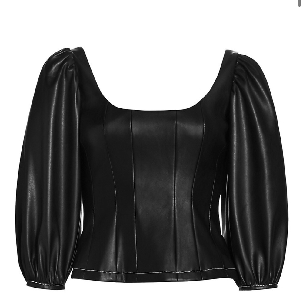 Staud Leather top